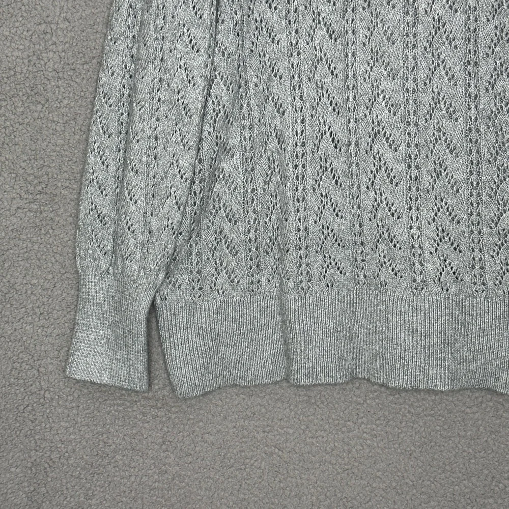 Liz Claiborne Cable Knit Sweater Womens Sz XL Y2K Cable Knit Boho Cozy Y2K - Picture 6 of 9